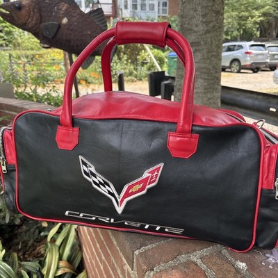 Leather Corvette Gym Duffle Bag Official Gm Licensed W/ Tags **READ FLAWS