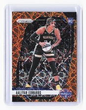 Aaliyah Edwards 2024 Panini Prizm WNBA #70 Orange Velocity Prizms RC Mystics