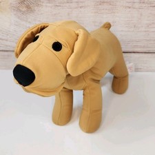 MOGU Golden Yellow Labrador Puppy Dog Microbeads Plush Stuffed Animal Pillow 14"