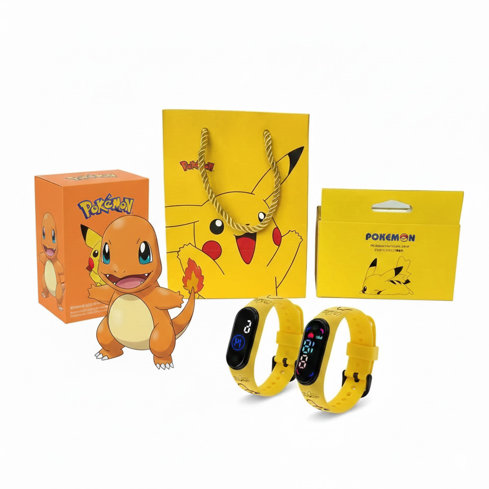 Set Regalo Pokémon Pikachu – Lampada LED + Orologio/Smartwatch – Idea Natale