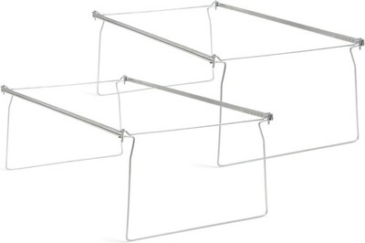 Smead Steel Hanging File Folder Frames, 2 Count, Gray, Adjustable Depth 23'' to
