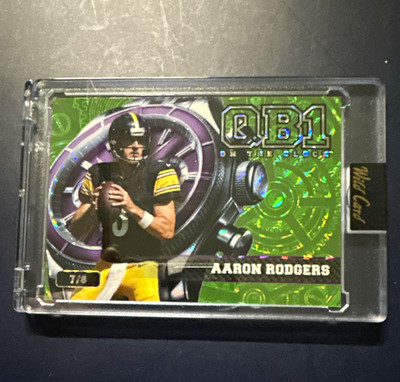 Wild Card 2026 QB1 Aaron Rodgers Pittsburgh Steelers #7/8 Serial Numbered