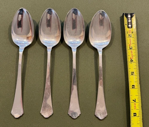 Vintage RW & S Wallace Sterling Sliver Set of 4 Serving Spoons 262 grams