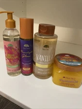 Tree Hut Set Of 4 Shave And Body Oil Gel Wash Sugar Scrub Sealed Brand New