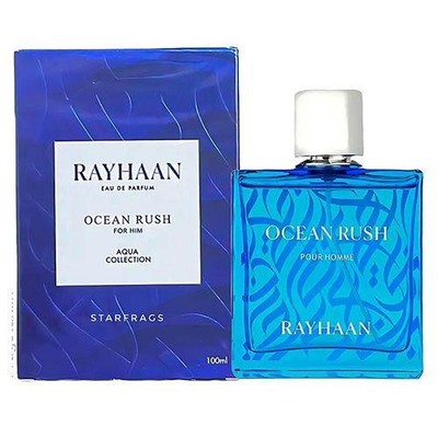 Rayhaan Ocean Rush Pour Homme 3.4oz / 100ml Eau de Parfum Spray- New