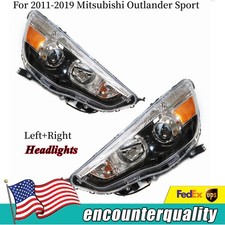 Pair For 2011-2019 Mitsubishi Outlander Sport Headlight Headlamp Left+Right Side