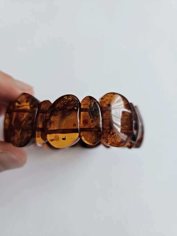 4-Telig: BERNSTEIN & 925 SILBER SCHMUCKSET; OHRRINGE, HALSKETTE, ARMBAND & RING - Bild 2 von 4