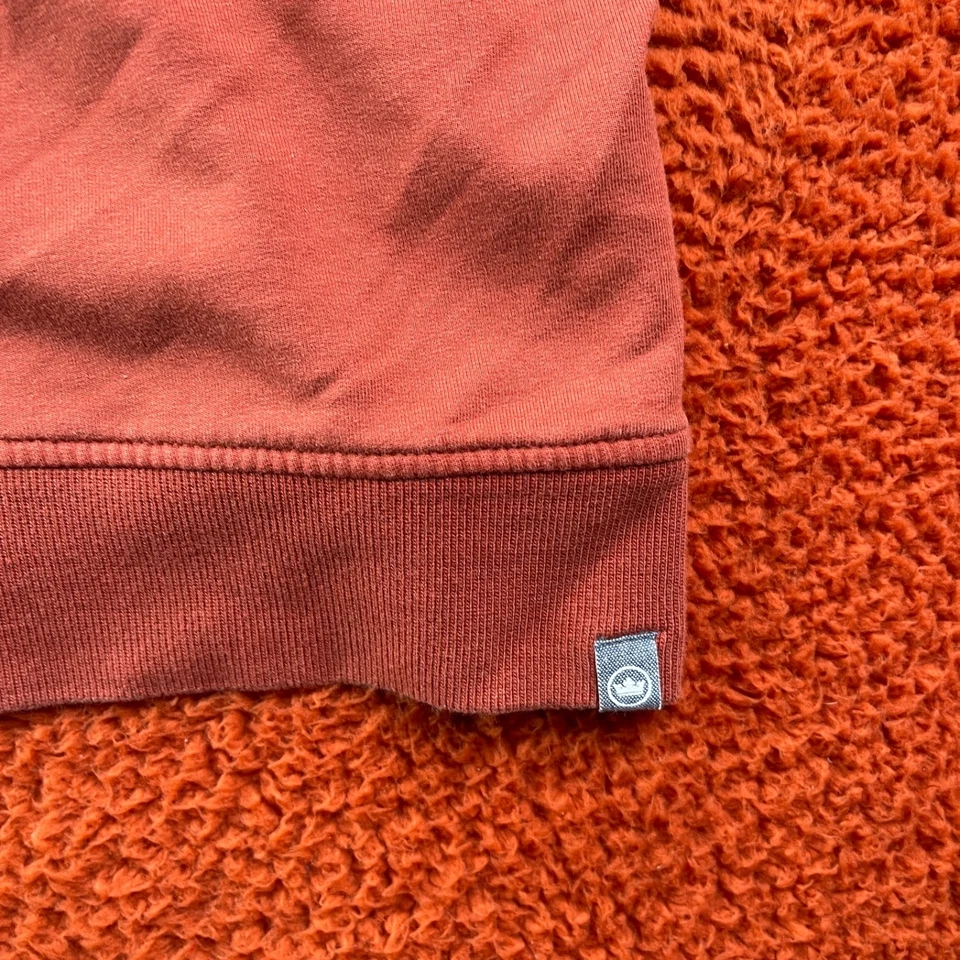 PETER MILLAR Mens XXL 2XL Quarter Zip Pullover Soft Ribbed Collar Lava Wash Red - Image 2 of 4