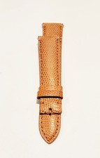 Genuine Tan Lizard Watch Strap By HADLEY ROMA Size 19mm Made in USA