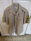 VINTAGE MILITARY JACKET /SHIRT KHAKI TAN 445 SERGEANT FIRST CLASS MEDIUM #4