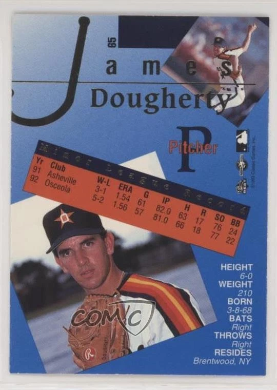 1993 Classic Best Gold Minor League James Dougherty #65 - Image 2 of 2