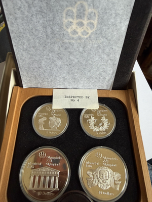 1972 Canada 4PIECE Coin 925% Sterling Silver Olympic OLYMPIQUE