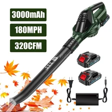 180 MPH Cordless Leaf Blower 5 Speed Levels Electric Air Blower With 2 Batteries