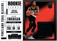2017-18 Panini Contenders Rookie Ticket Swatches #20 Caleb Swanigan Jersey BSK
