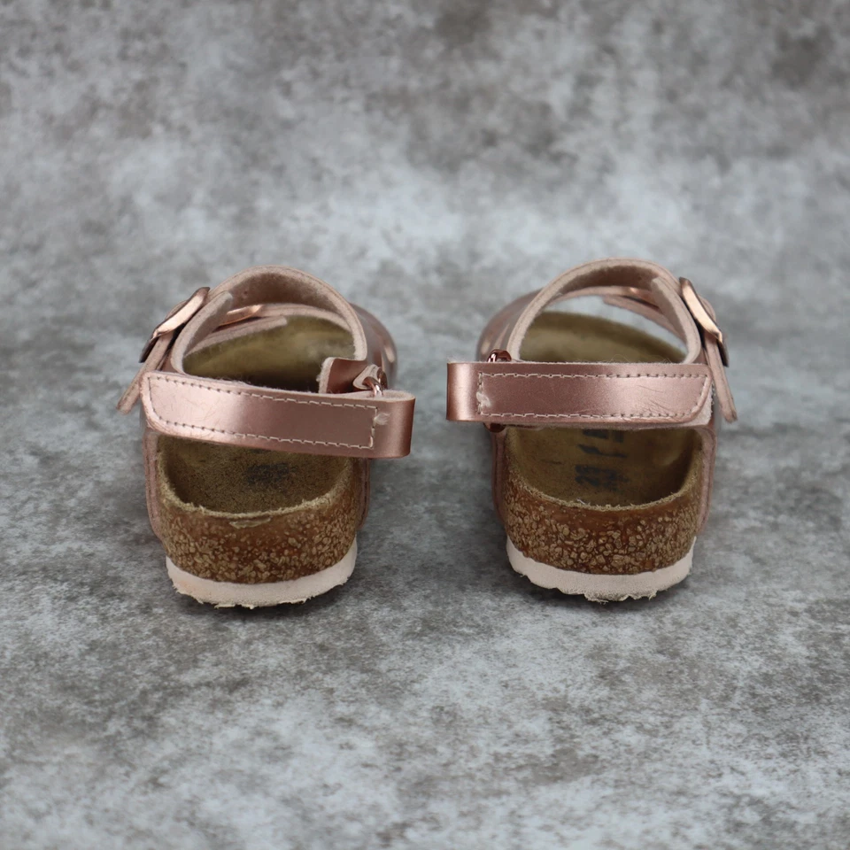Sandalias Birkenstock Rio Birko-Flor Rosa Cobre Niños Talla 25 EU 8.5 - 9 EE. UU. Foto 3 de 4