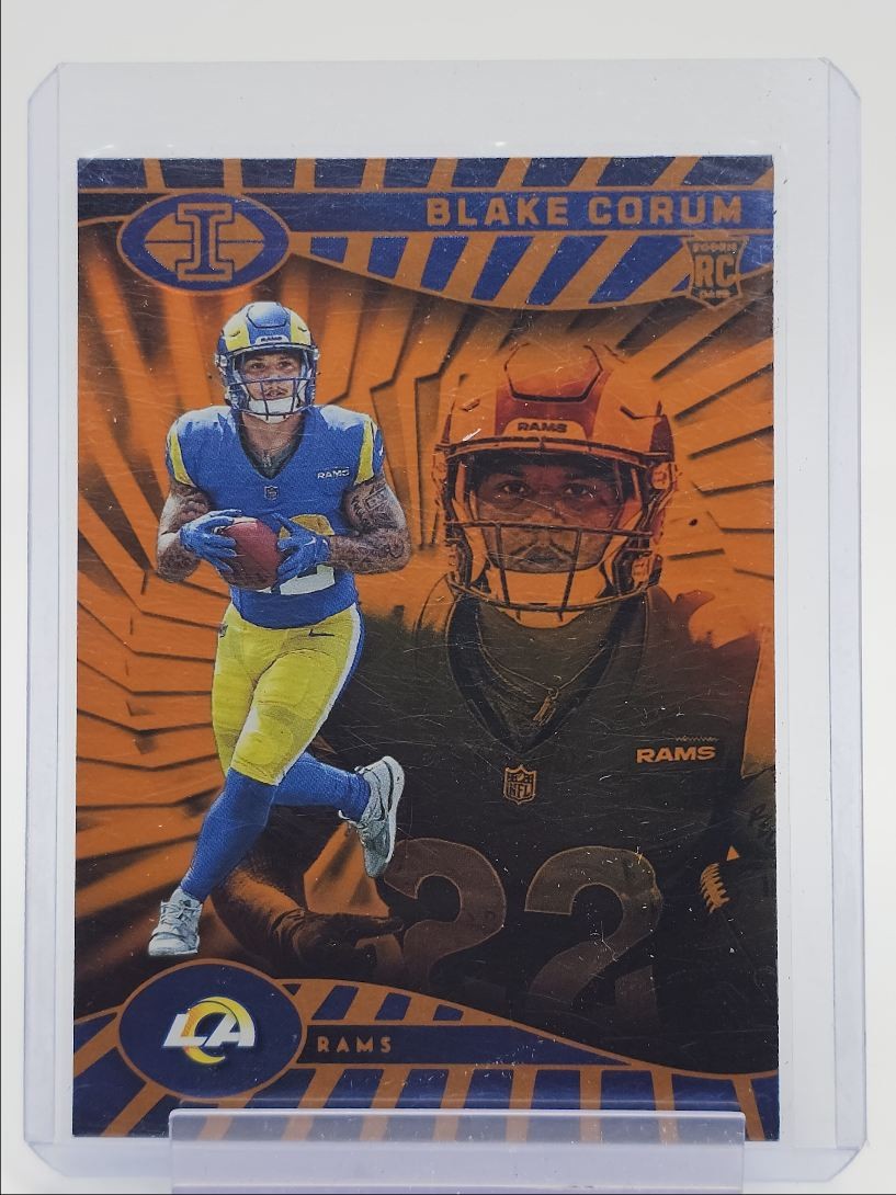 BLAKE CORUM 2024 ILLUSIONS ROOKIE ORANGE TROPHY RAMS #54 RC Q6428