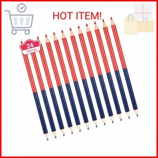 24-Piece Red Blue Double-Ended Checking Pencils Set