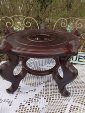 Large Chinese Lacquered Wooden Footed Stand for Goldfish Bowl