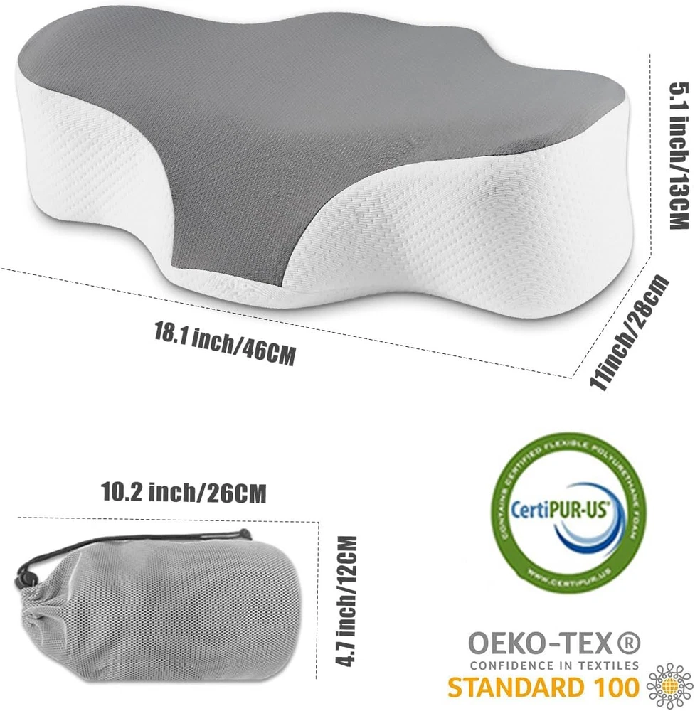 Travel Pillow for Sleeping,Cervical Neck Support Pillow for Neck Pain Relief,Lig Travel Pillow for Sleeping,Cervical Neck Support Pillow for Neck Pain Relief,Lig