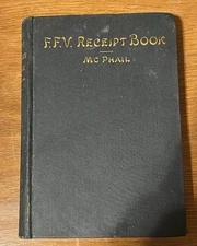 F.F.V. Receipt Book, Early Cookbook