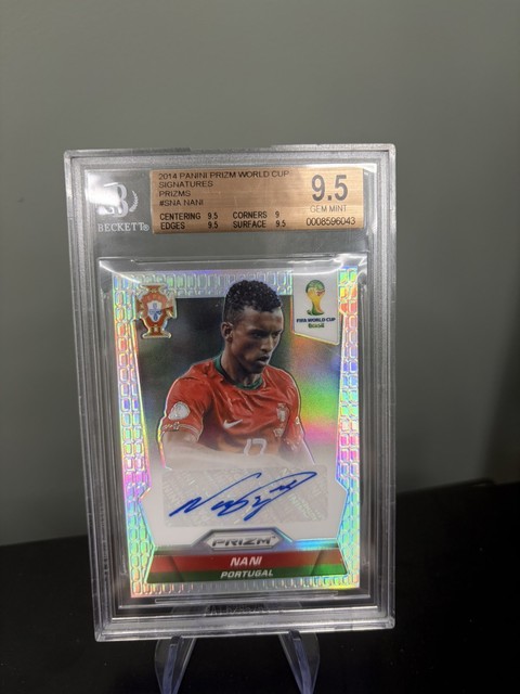 2014 Panini Prizm World Cup Nani Portugal RC Rookie Auto /25 #S-NA BGS 9.5 10