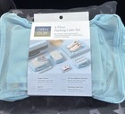 NWT Open Story 4-Piece Packing Cube Set For Travel Luggage Aqua Mesh Front