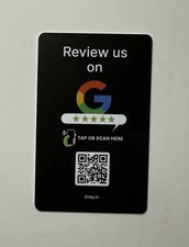Limey NFC + QR Google Review Card – Slate - Boost Reviews with a Tap or Scan