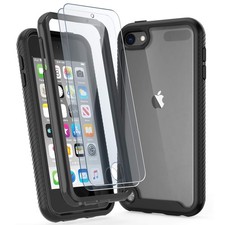 Case for iPod Touch 7th Gen with 2 HD Screen Protector, Black