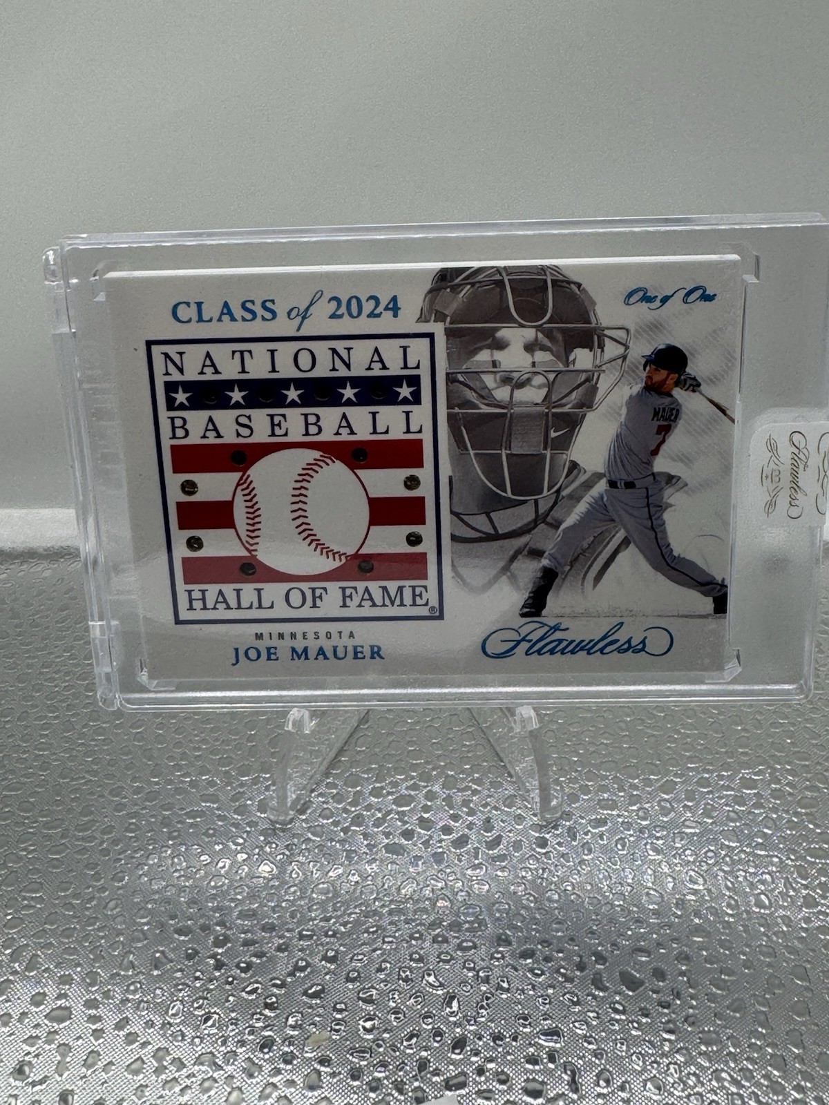 2024 Panini Flawless Joe Mauer 12 Diamond Encased Gem Relic 1/1 TWINS  HOF
