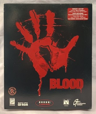 Blood (PC CD Rom) Big Box Original 1997 Monolith GT Interactive Build Engine