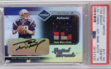 POP 1PSA 10/122003 TOM BRADY LEAF-LIMITED-AUTOGRAPHGAME-WORN-JERSEY