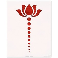 Lotus Flower Stencil - Simple Floral Wall Art 10 Mil Mylar Template - X141