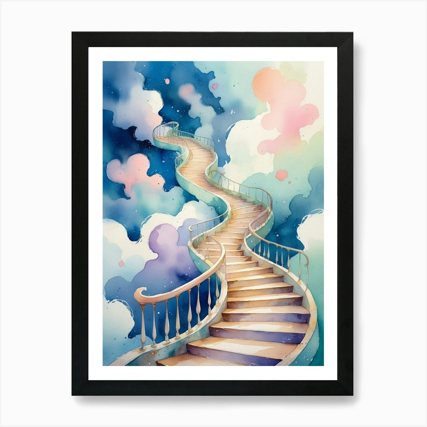 Stairway To Heaven 7 Art Print Framed Wall Art Poster Canvas Print Picture