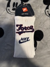 100 Authentic Vintage 80s Nike FORCE Crew Socks Extremely Rare   Size 12 1/2