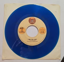 TODD RUNDGREN 7” I SAW THE LIGHT MONO/STEREO BLUE VINYL PROMO 1972 / EX / #258