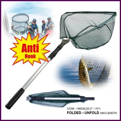 190cm 92cm 55cm Telescopic Landing Net Folding Fishing Pole Extending Fly