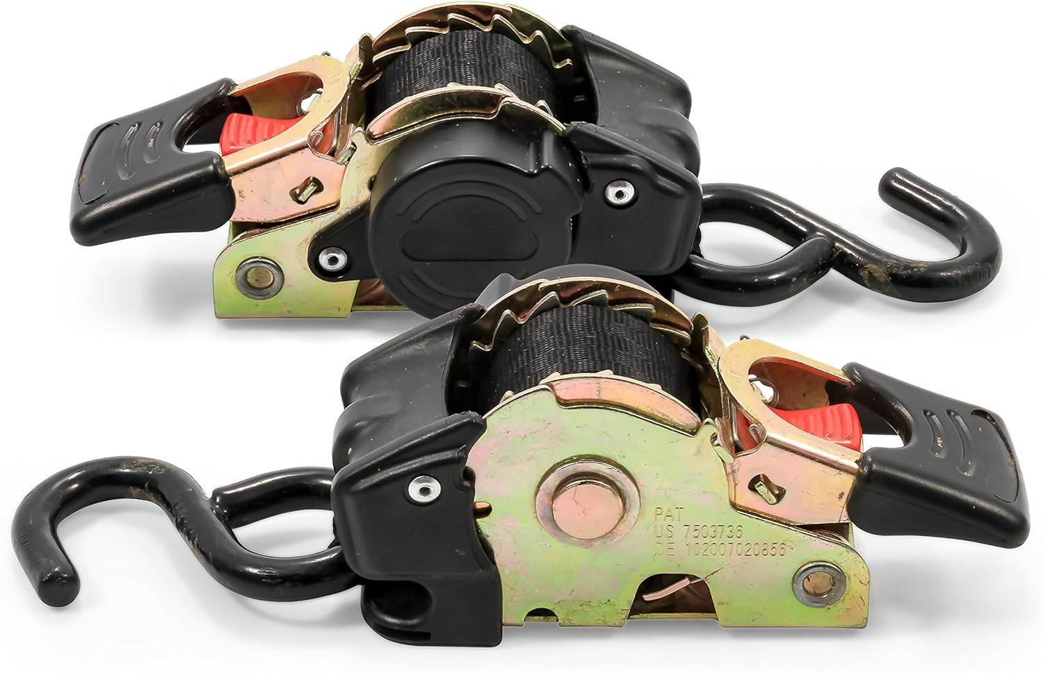 Ratchet Tie Down Pair Anchor Retractable Transom Trailer Boat Hook ...