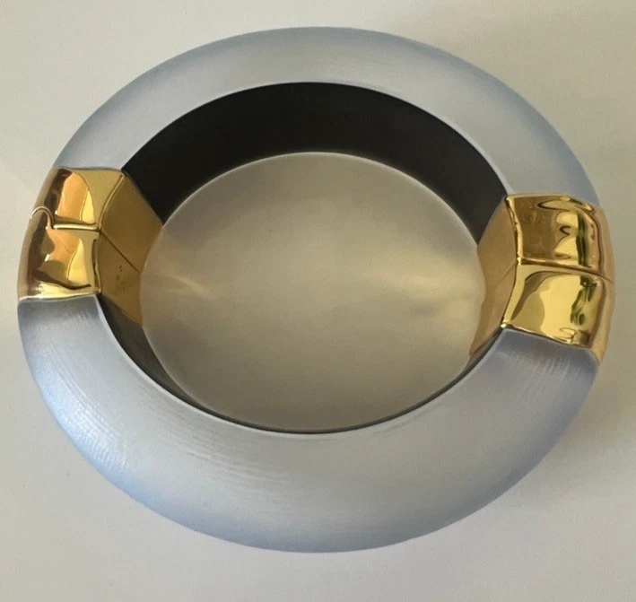 ALEXIS BITTAR 大号熔融 Lucite 铰链手链 - 蓝色蛋白石 — 第 3/4 张图片