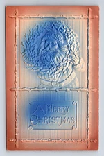 1909 High Embossed Santa Claus Merry Christmas Airbrush Concord CA IPCC Postcard