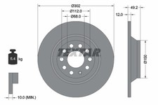 2x TEXTAR Bremsscheibe PRO 92132503 für AUDI A6 C6 4F5 4F2 1KD 2ED 1KQ Avant TDI