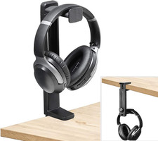 HS906 Headphone Stand  Hanger 2 in 1, above  under Desk Gaming Headset Holder