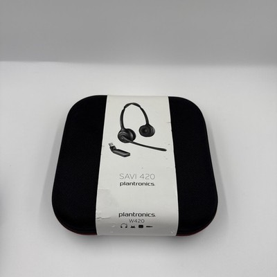 Plantronics Savi 410/420 Wireless Headset System with Case - Tested