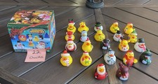 Box of 22 Christmas Rubber Ducks 2" Duckies Santa Reindeer Snowman