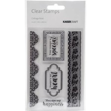 Kaisercraft Clear Stamps Cottage Rose S-5, NEW