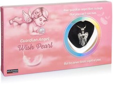 BRUBAKER Schutzengel Wunschperle Muschel Perle m. Kette Halskette Engel-Anhänger