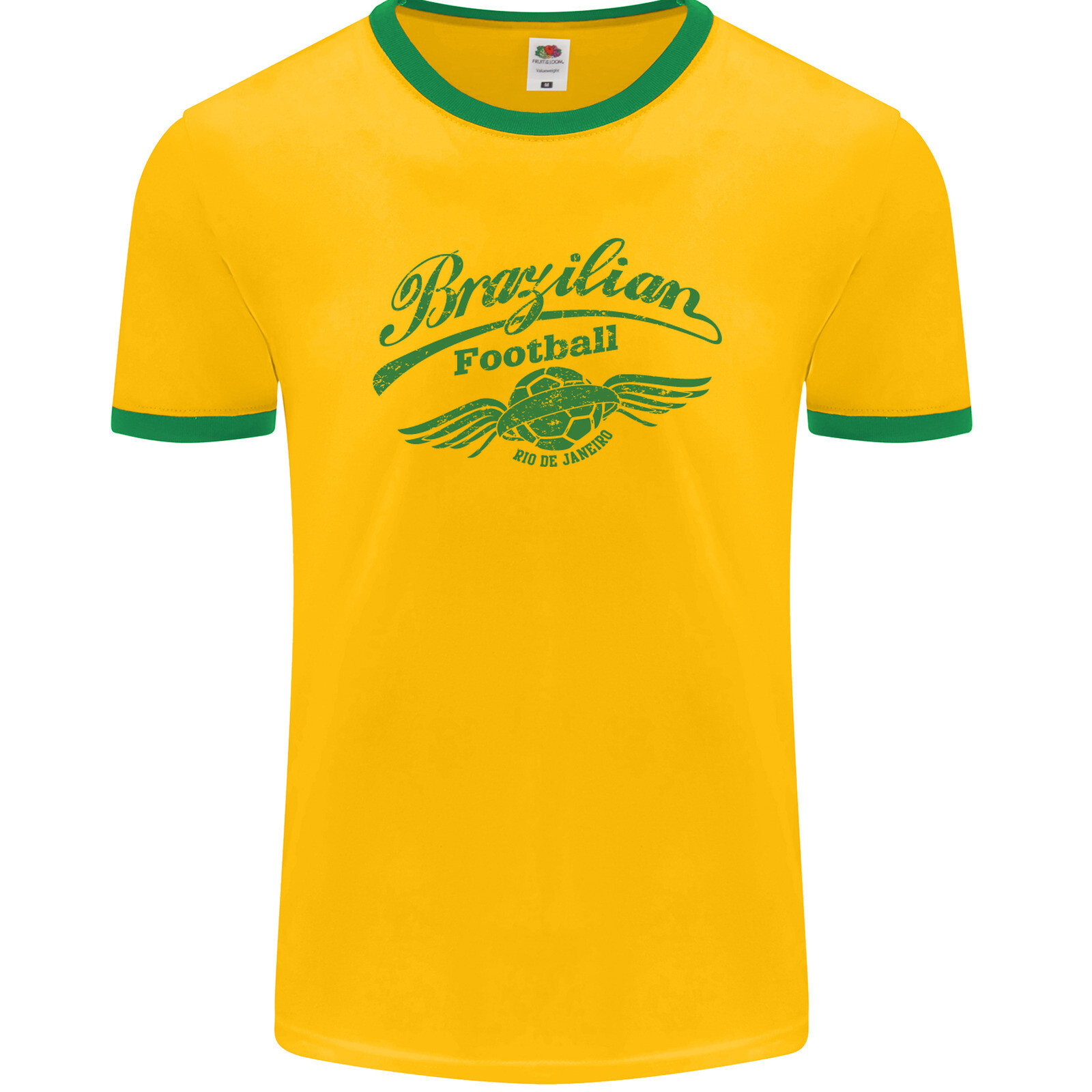 Camiseta Ringer Para Hombre Del Equipo De Fútbol De Brasil