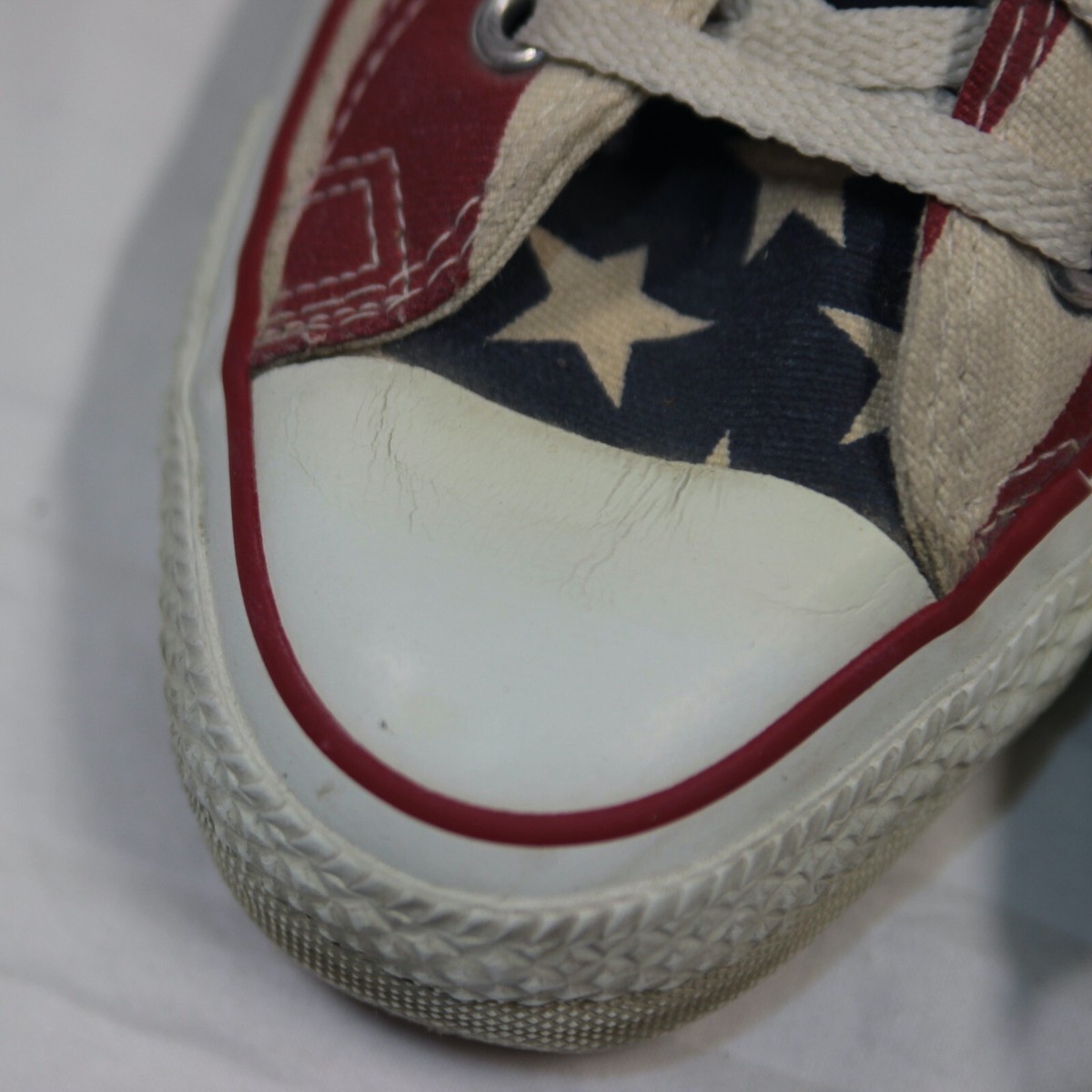 Vintage MADE USA Converse ALL STAR American Flag Stars Stripes Low