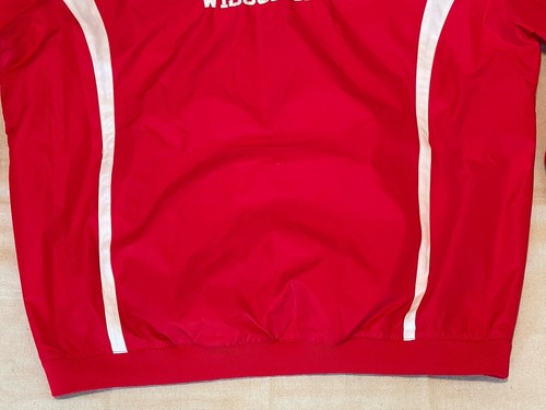 VTG Nike Center Swoosh Wisconsin Badgers Pullover Windbreaker Jacket Size XL Red - Picture 5 of 22