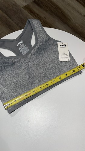 NWT Avia size medium girl/Junior gray raceback sports bra - Picture 6 of 8