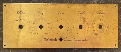 Placa frontal compensadora de audio McIntosh original - Imagen 1 de 12